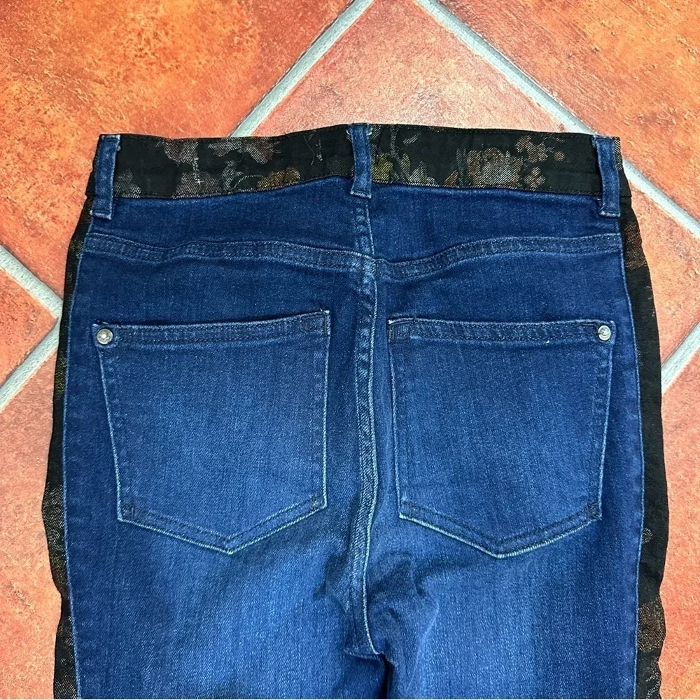Anthropologie x Pilcro High-Rise Floral Contrast Skinny Jeans